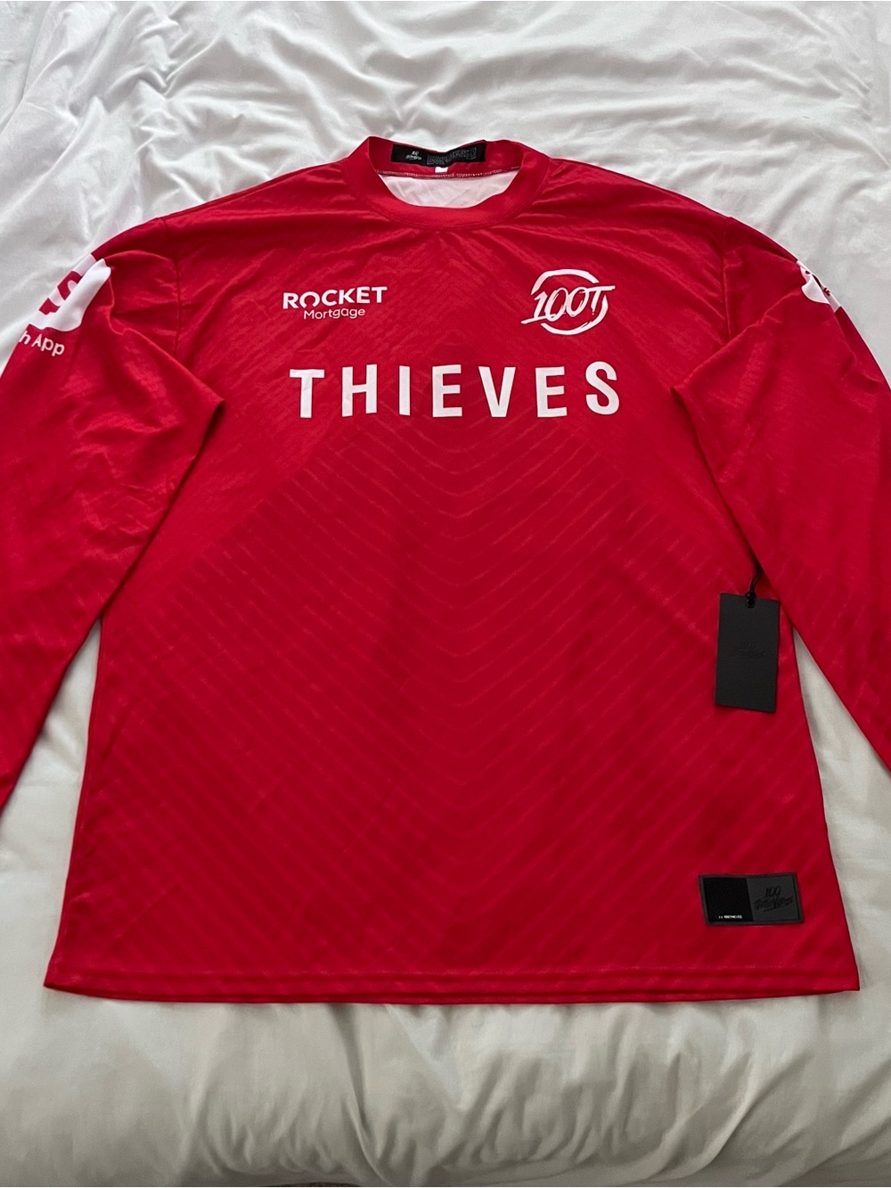100 Thieves Red Long-Sleeve Team Jersey